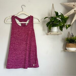 🩷NIKE WOMENS MAGENTA DRI FIT WORKOUT TANK TOP SIZE MEDIUM GYM RACERBACK